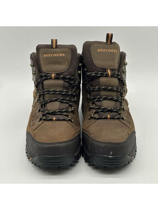 Skechers Traven Crazy Horse Brown Leather Waterproof Hiking Shoes Men\'s Size 12 main image 6